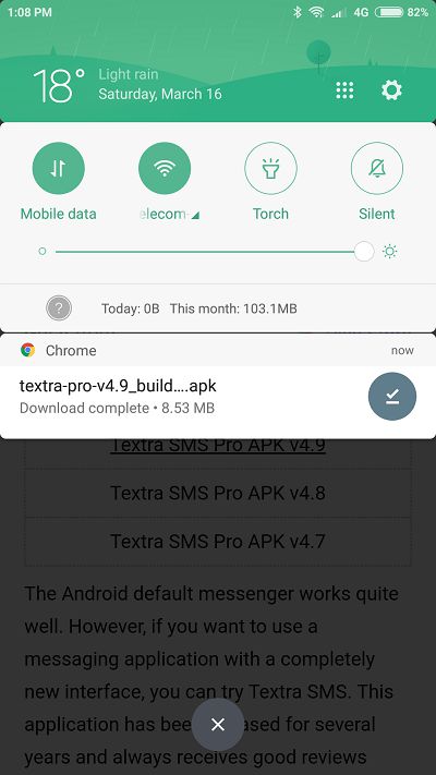 Descargar la Textra SMS Pro de APK